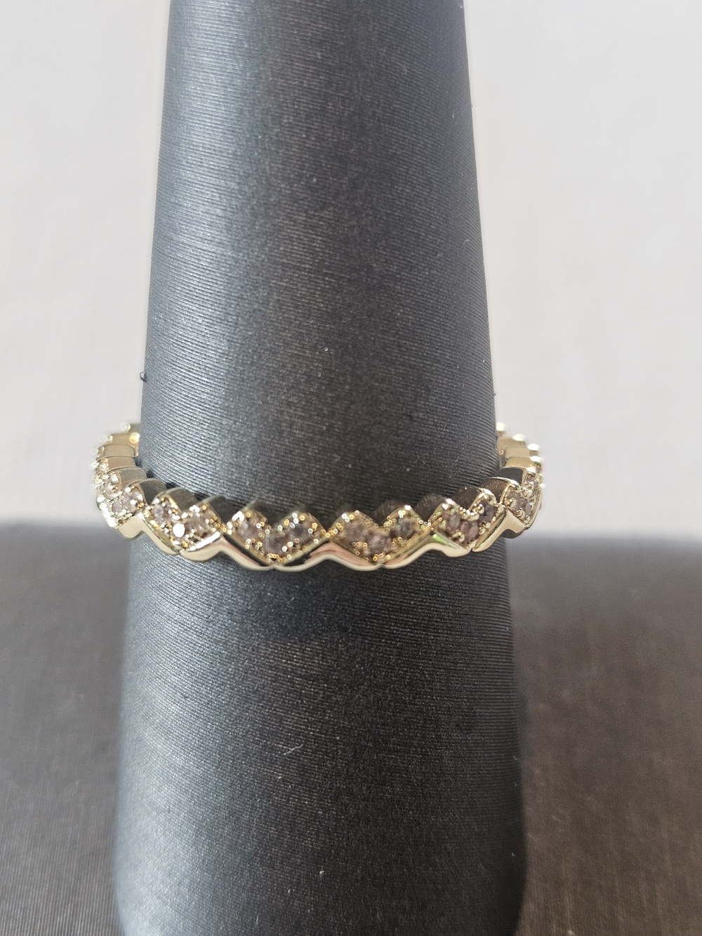 Gold Tone Wave Eternity Band - Women's Gold Tone Ring